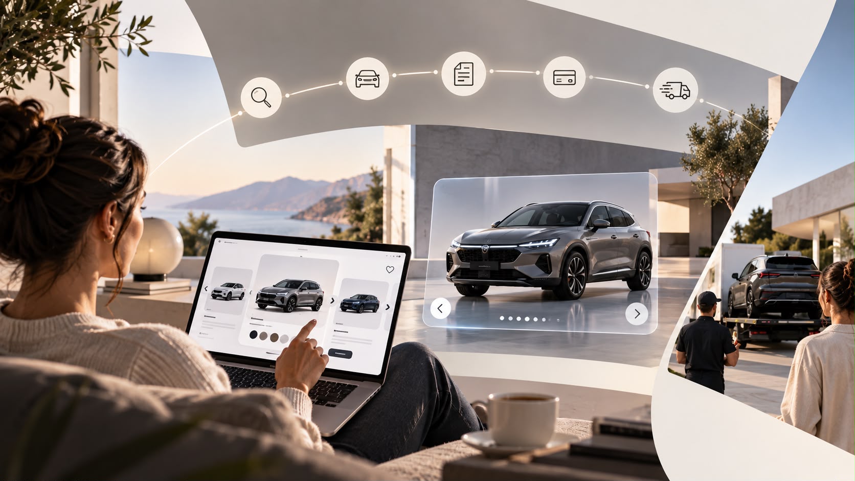 Vendita auto DelixGo — scelta dell'auto online e consegna su bisarca