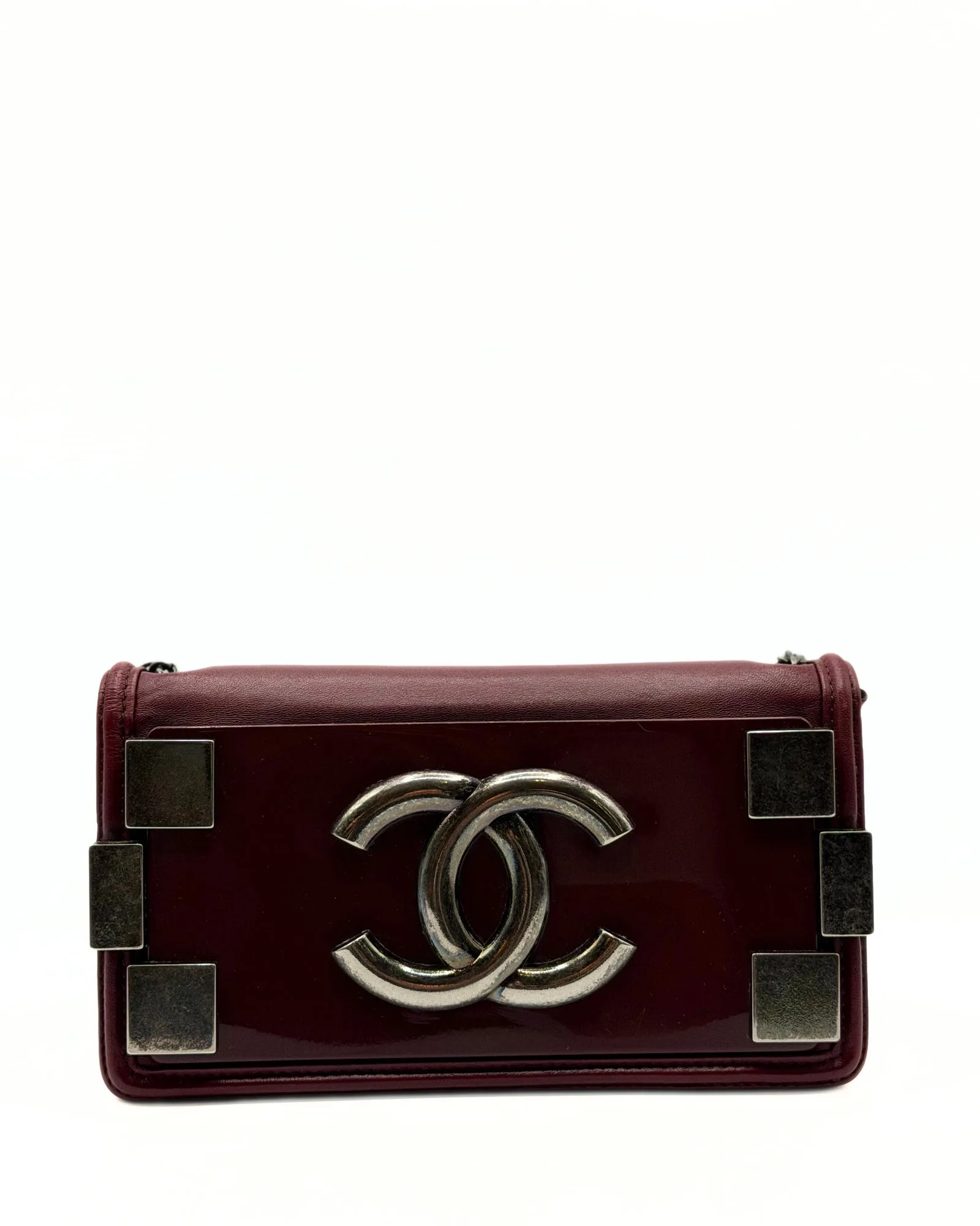 CHANEL Boy Brick Horizontal Flap Bag Burgundy — DelixGo Luxury Bags