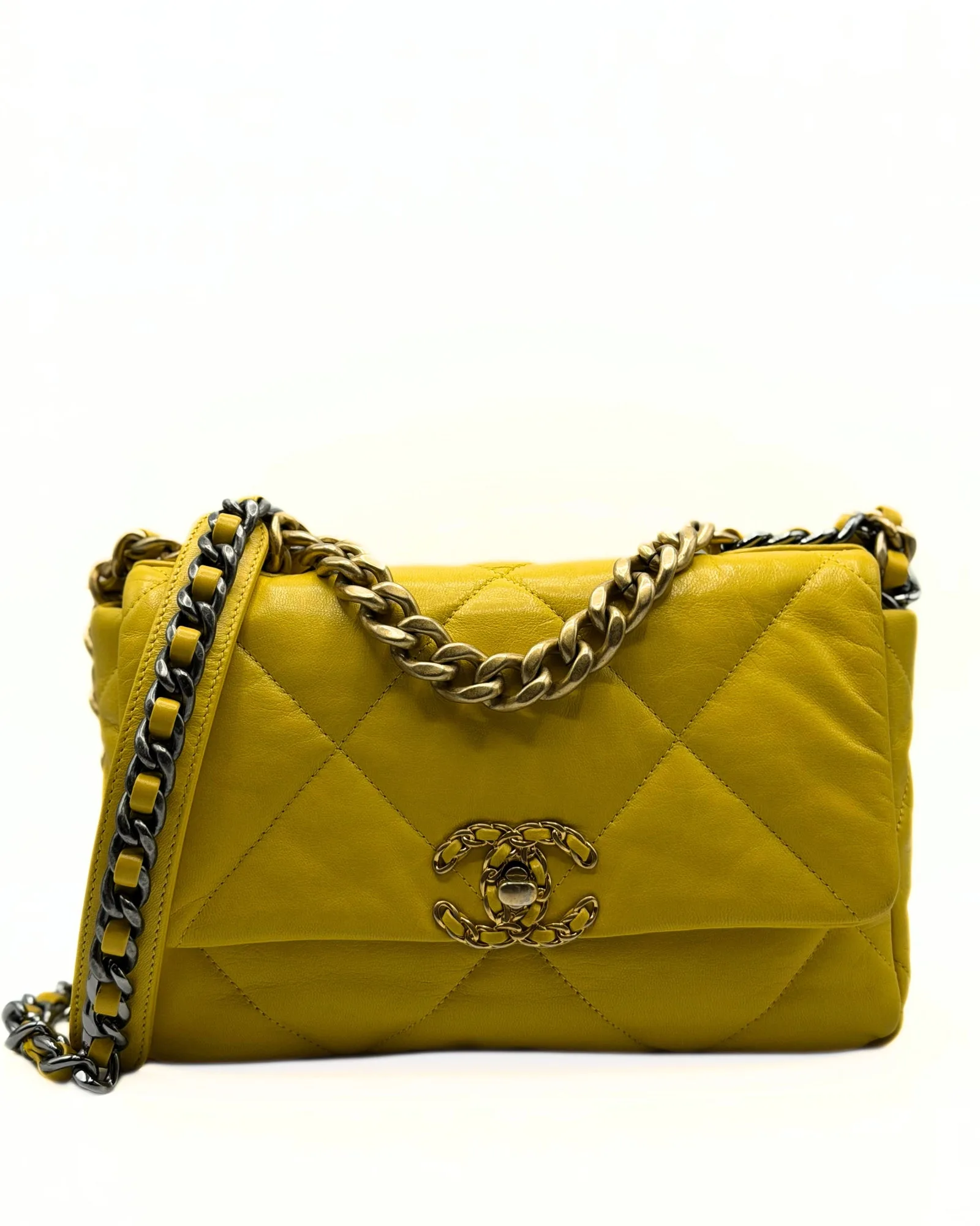 CHANEL 19 Flap Bag Medium Yellow — DelixGo Luxury Bags