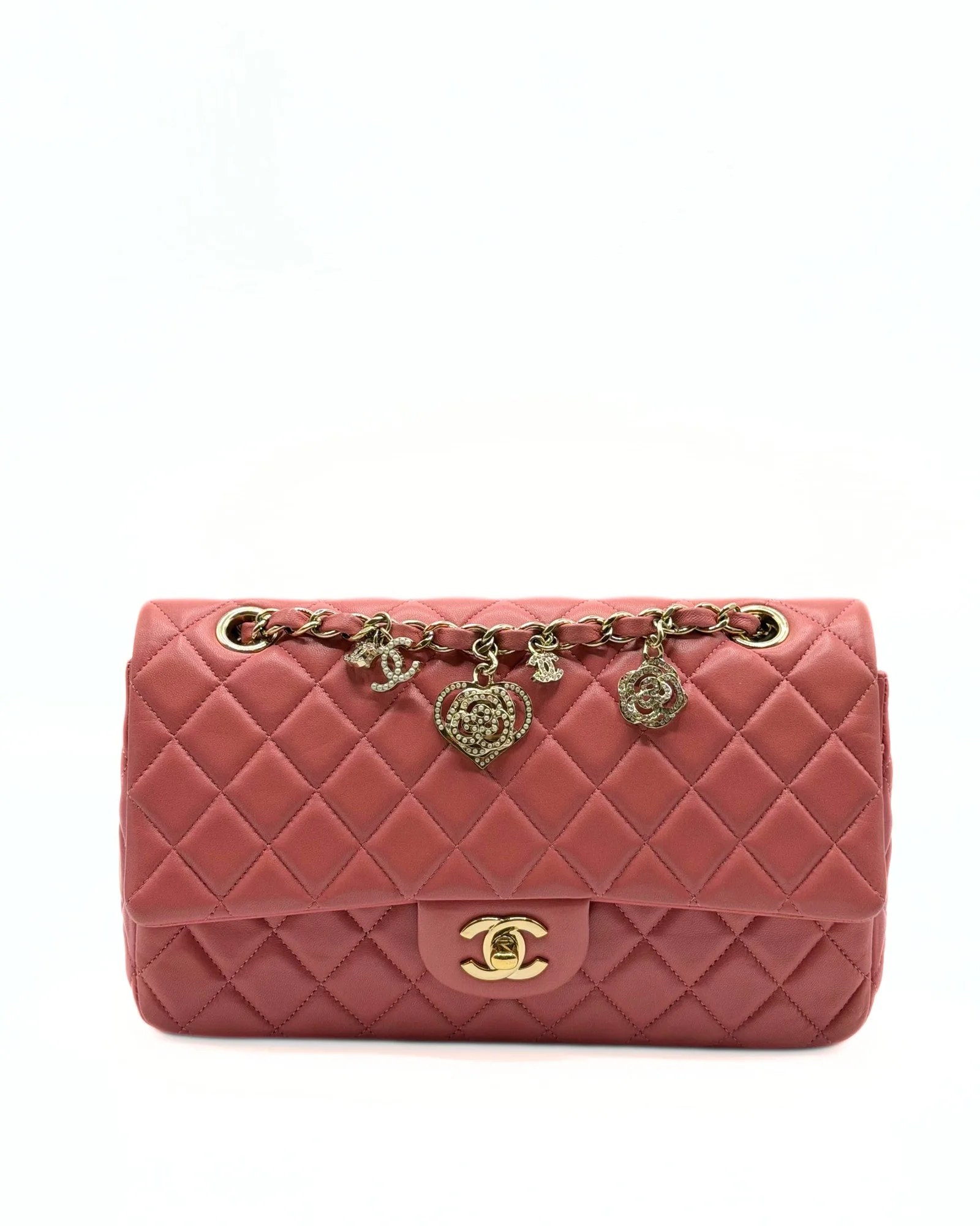CHANEL Limited Edition Medium Valentine Charm Single Flap Bag — DelixGo Luxury Bags