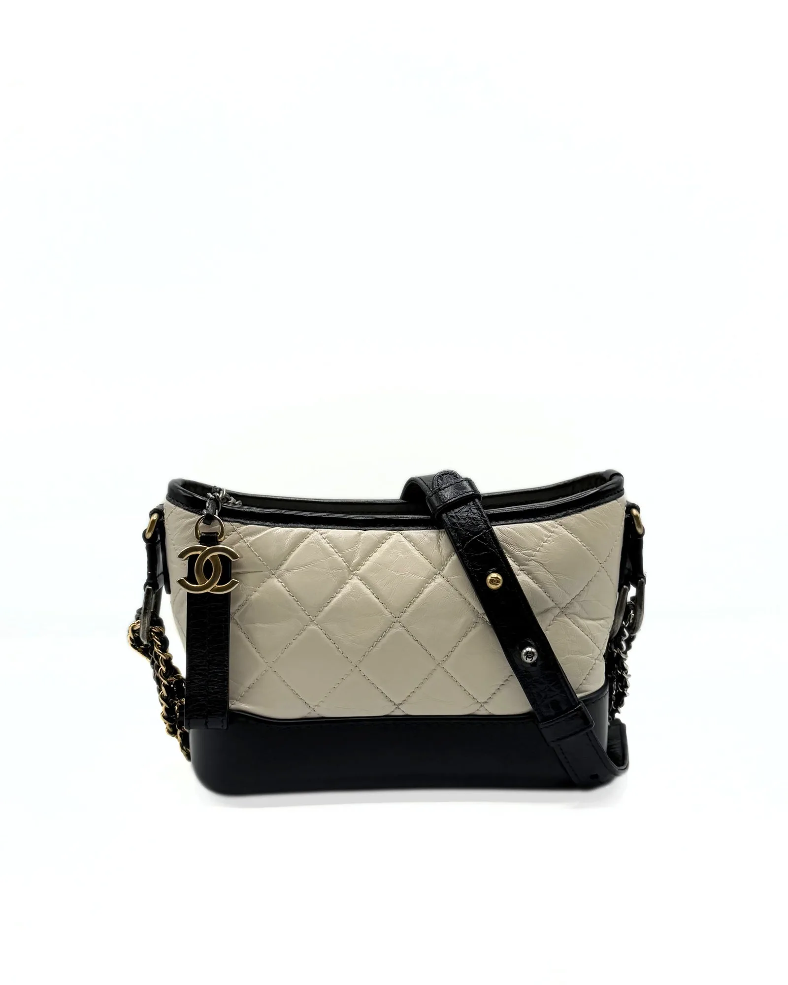 CHANEL Gabrielle Small Hobo Bag Black & White — DelixGo Luxury Bags
