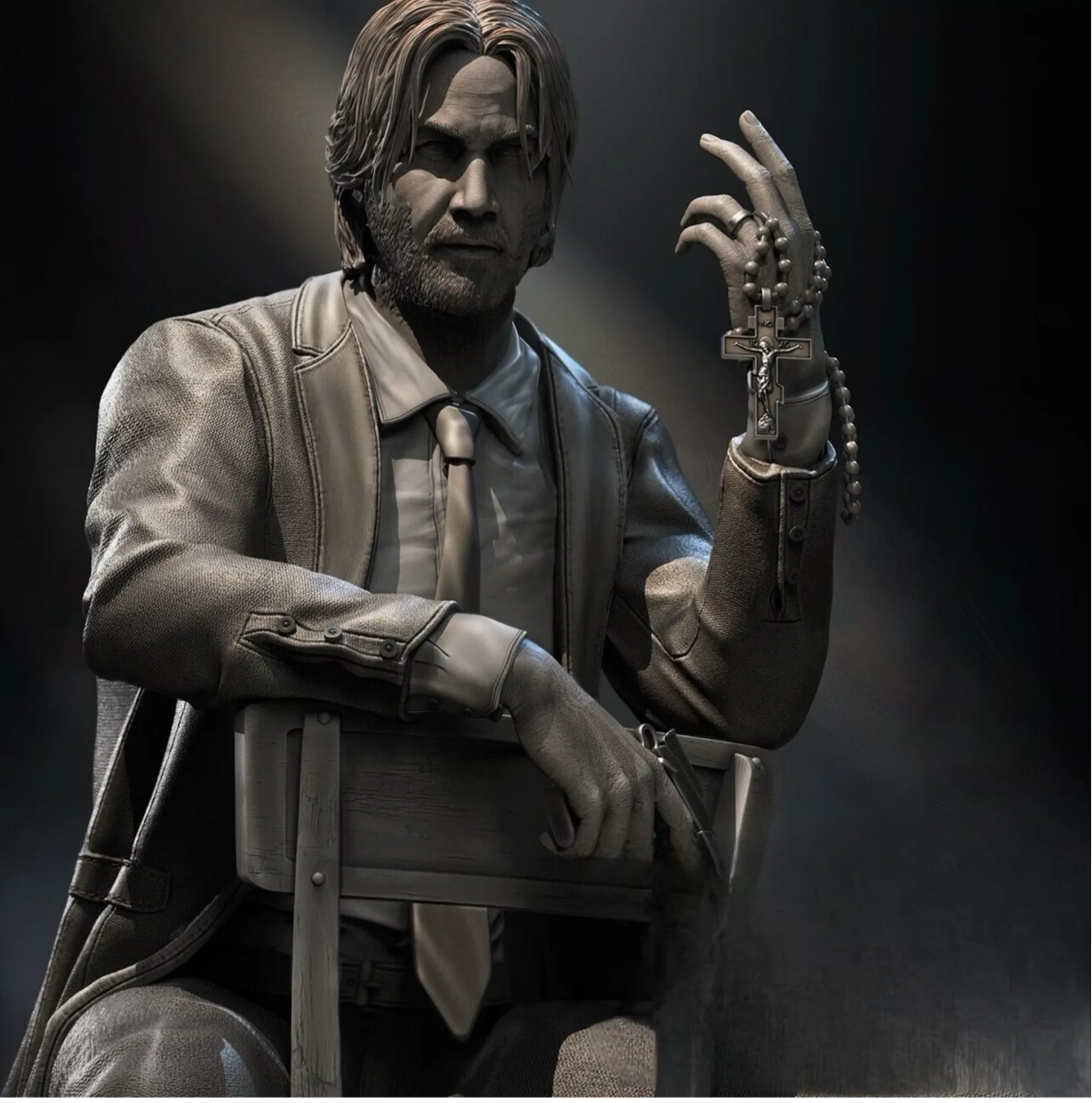 Action Figure John Wick — 3D DELIXGO STUDIO, dettaglio
