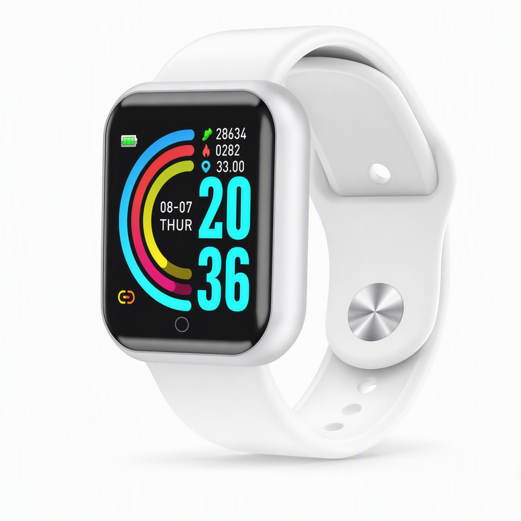 Smartwatch quadrante quadrato bianco