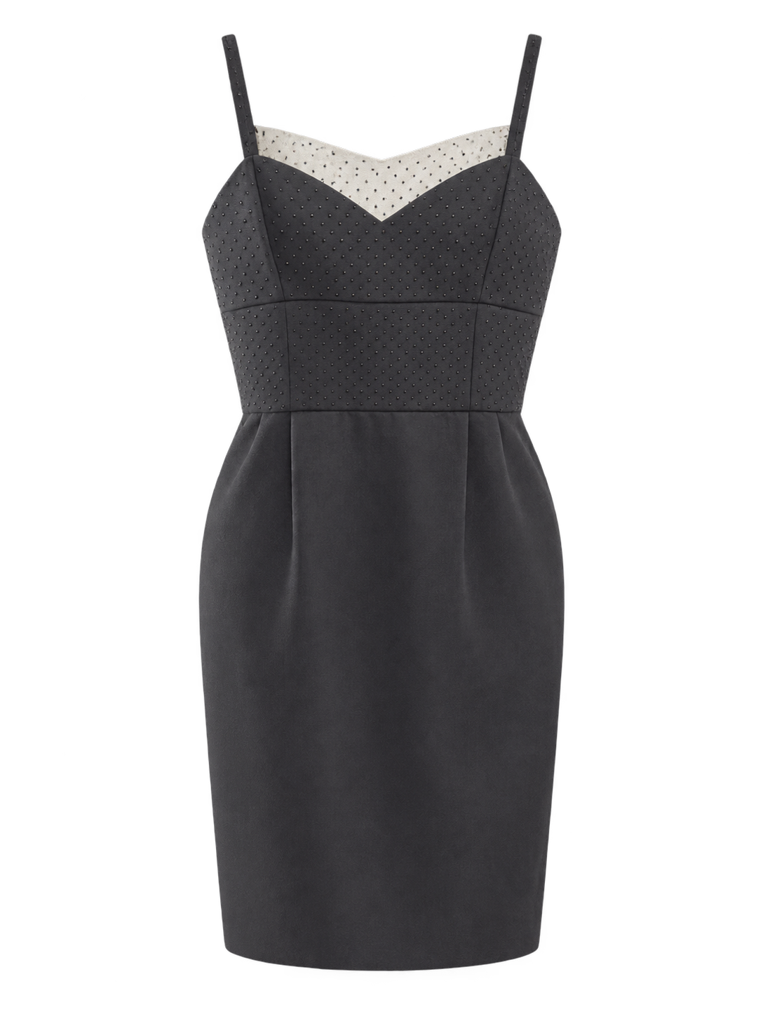 Abito grigio a bustier