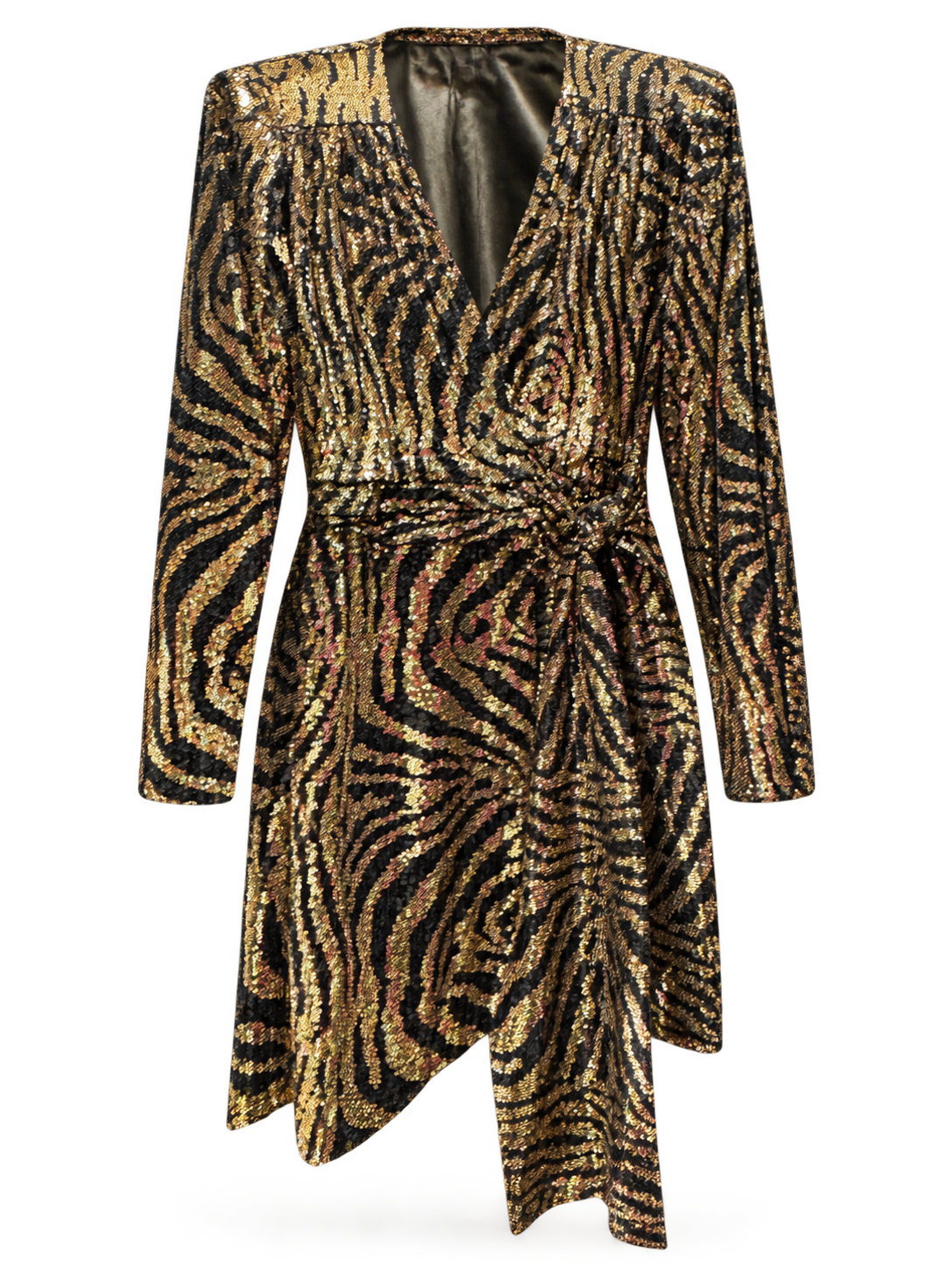 Abito zebrato in lurex