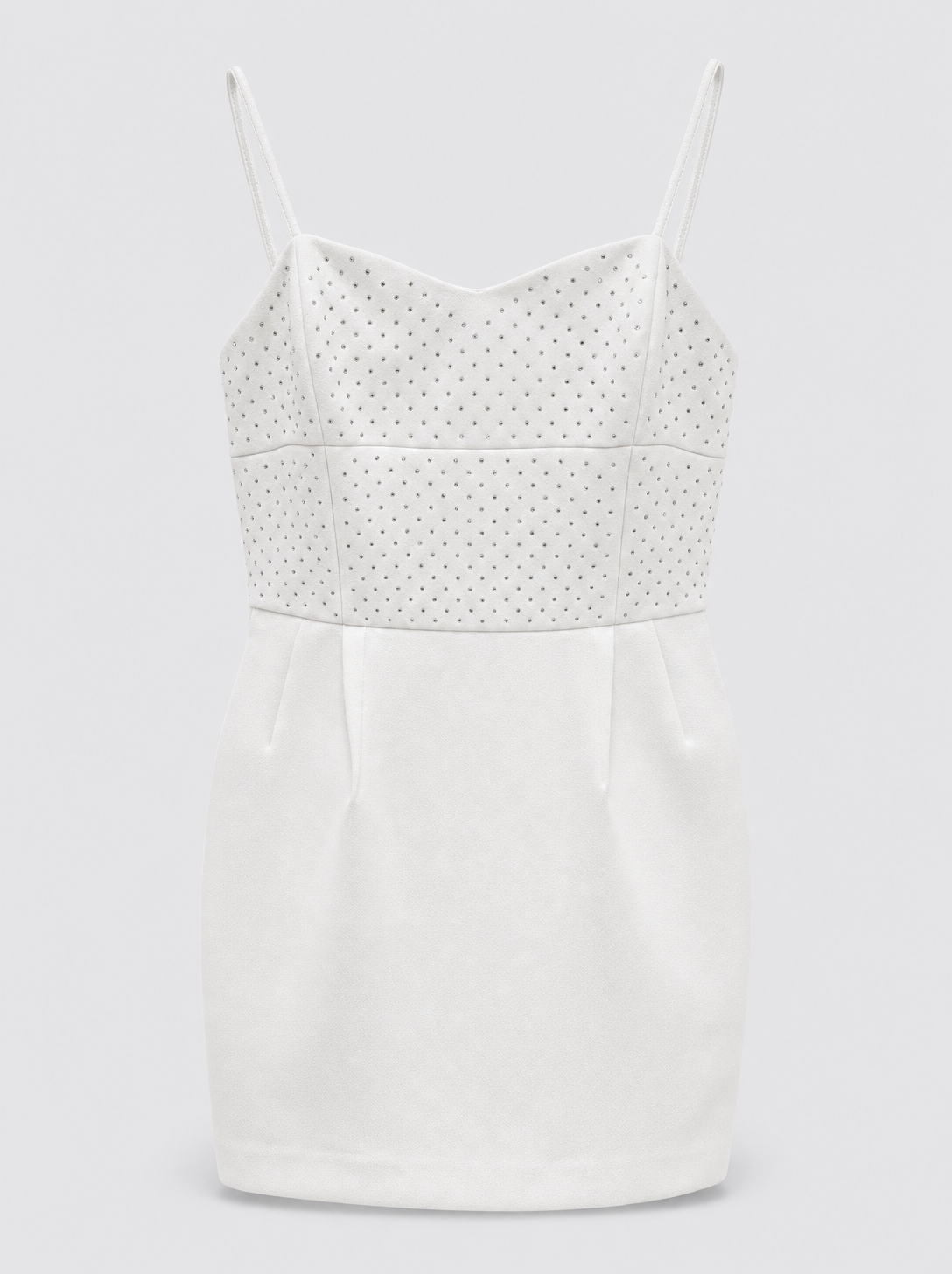 Mini abito bianco con spalline