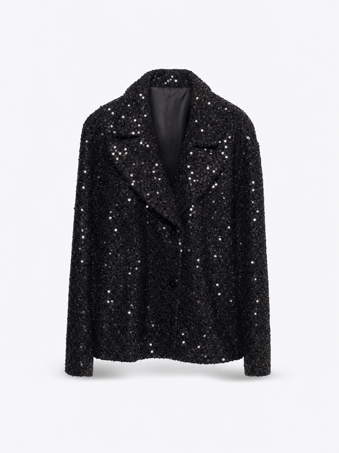 Giacca nera in paillettes