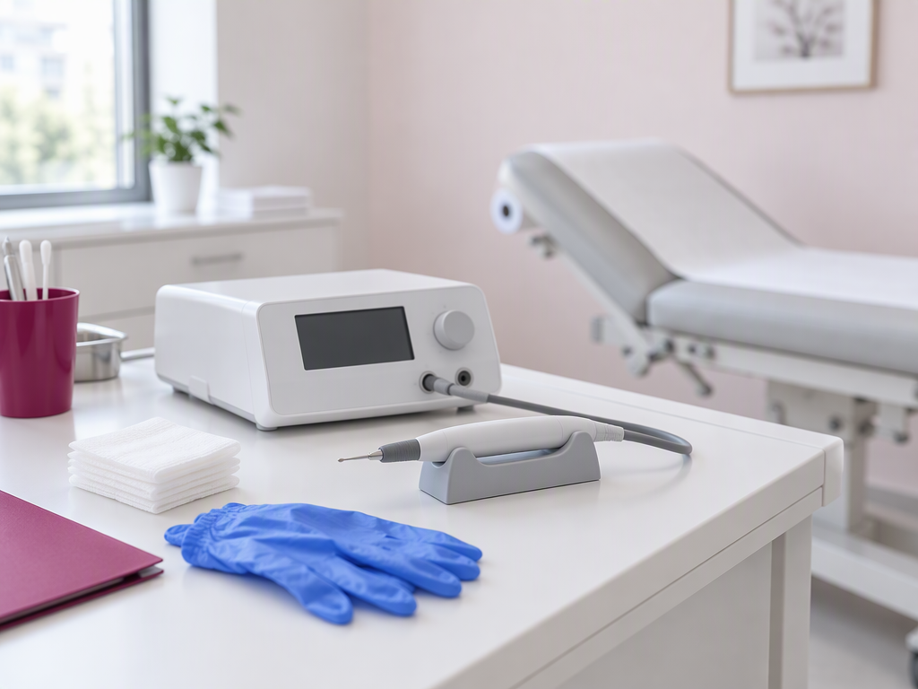 Apparecchio per diatermocoagulazione nello studio di dermatologia